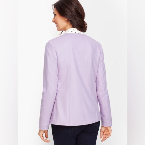 NWT Talbots BRUSHED ITALIAN WOOL SCALLOP EDGE JACKET - Size 22W - Lilac Purple - Picture 2 of 12